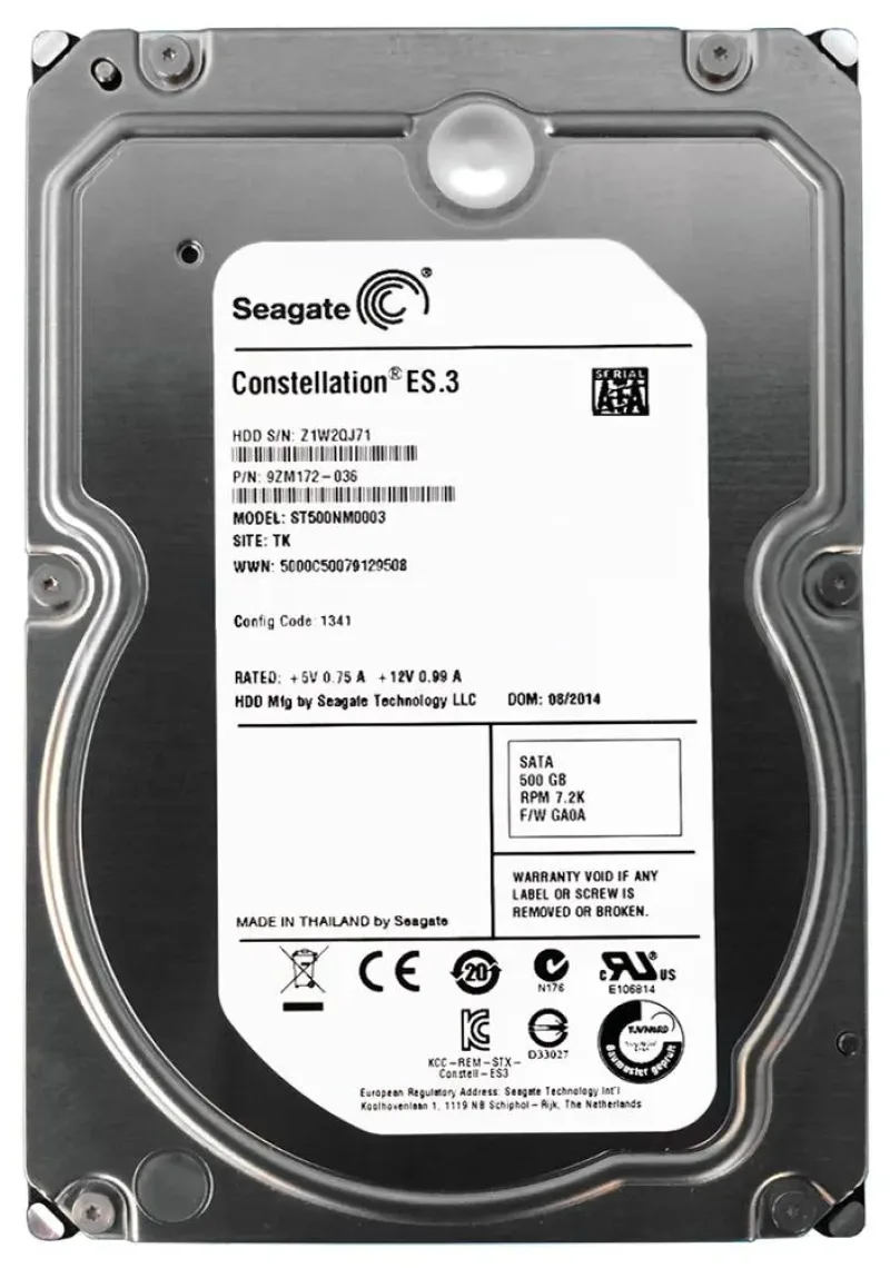 ST500NM0003 - Seagate 500GB 7200RPM SATA 6Gb/s 64MB Cache 3.5-inch Hard Drive