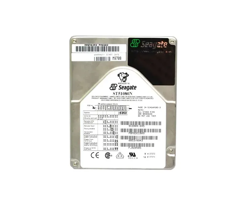 ST51080N - Seagate Medalist 1080SL 1.08GB 5400RPM Fast SCSI 50-Pin 128KB Cache 3.5-inch Hard Drive