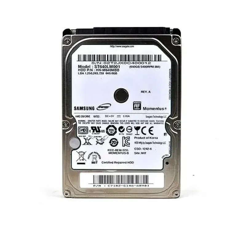 ST640LM001 - Seagate Momentus 640GB 5400RPM 8MB Cache SATA 3Gb/s 2.5-inch Laptop Hard Drive