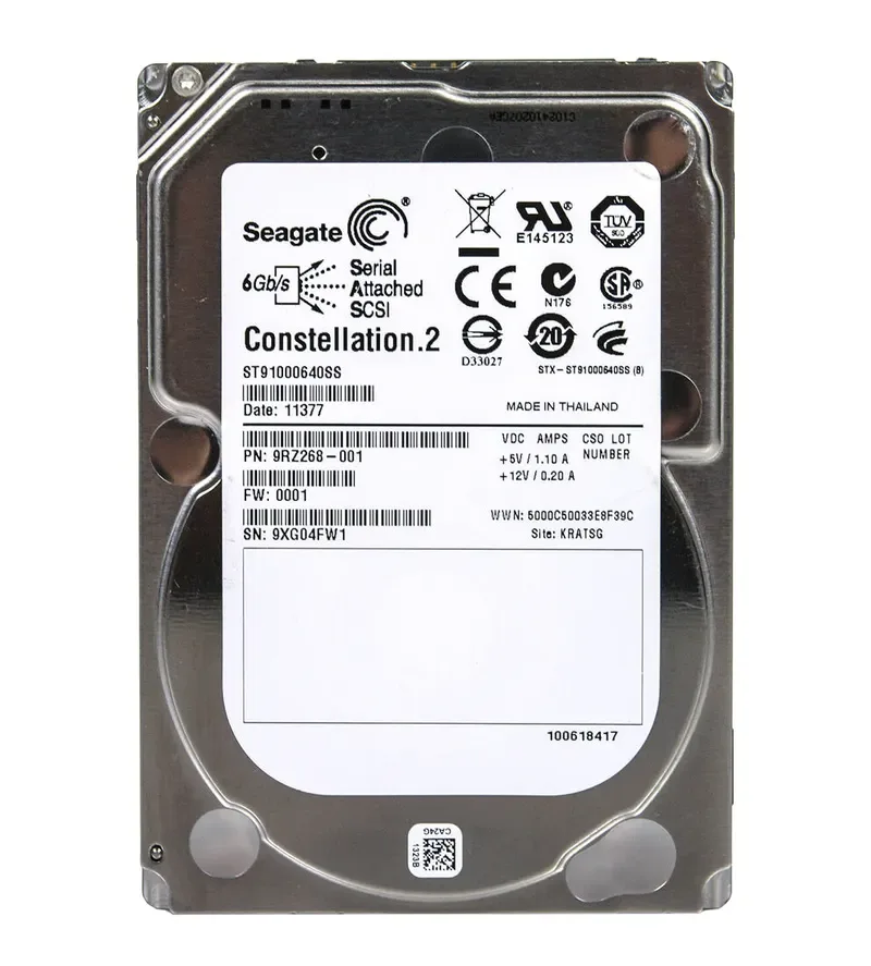 ST91000640SS - Seagate Constellation.2 1TB 7200RPM SAS 6Gb/s 64MB Cache 2.5-inch Hard Drive