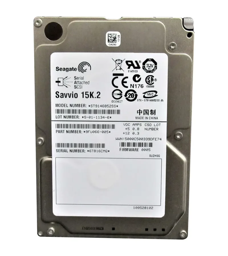 Seagate ST914685255 146GB 15000RPM SAS 6Gb/s 2.5-Inch Hard Drive. In Stock