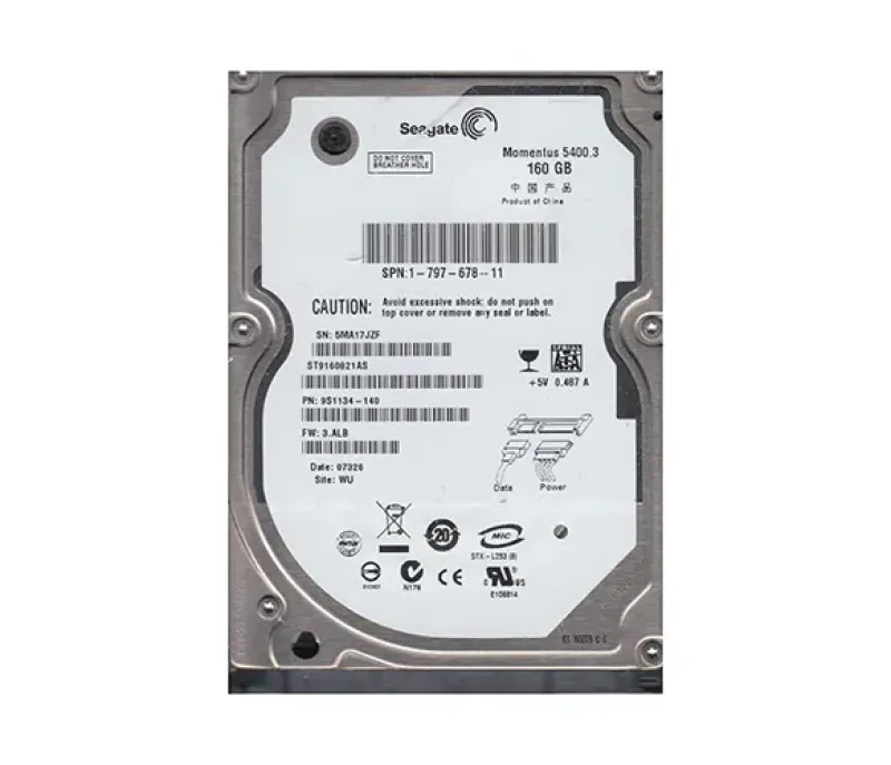ST9160821AS - Seagate Momentus 5400.3 160GB 5400RPM SATA 1.5Gb/s 8MB Cache 2.5-inch Hard Drive