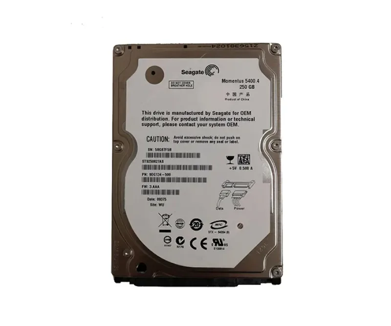 ST9250827AS - Seagate Momentus 250GB 5400RPM SATA 3Gb/s NCQ 8MB Cache 2.5-inch Hard Drive