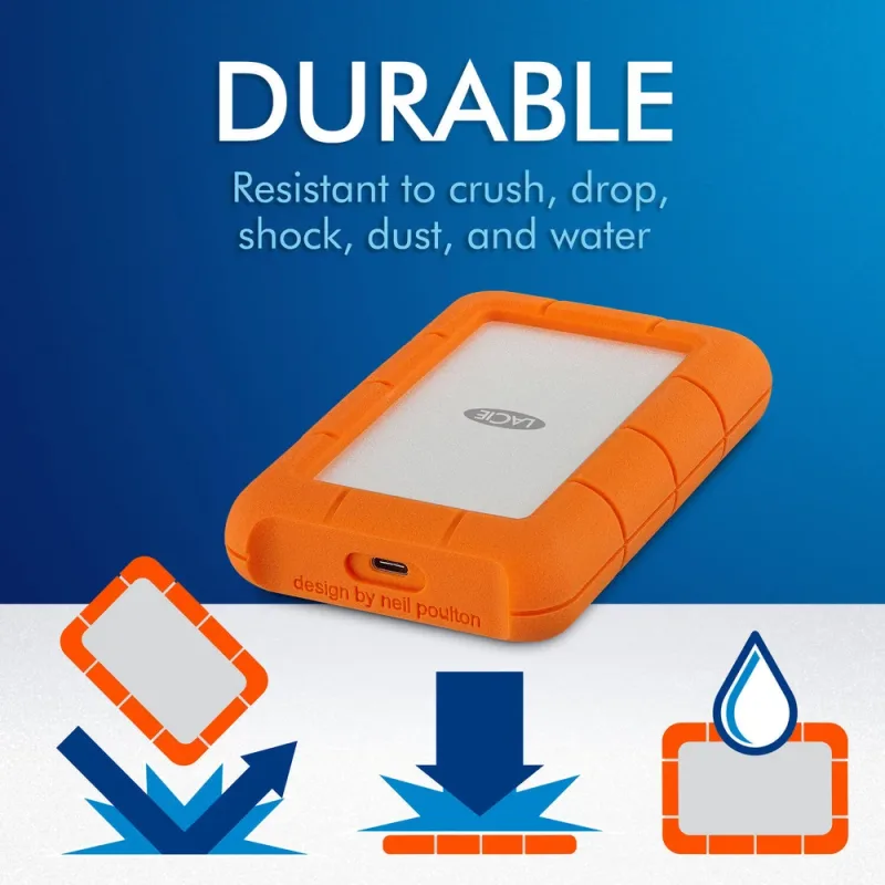STFR4000800 - LaCie 4TB Rugged USB 3.1 Gen 1 Type-C External Hard