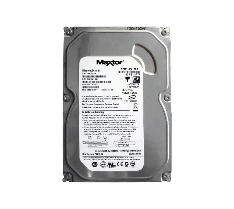 STM3160815AS - Seagate DiamondMax 21 160GB SATA 3Gb/s 7200RPM 8MB Cache Hot Swappable 3.5-inch Hard Drive