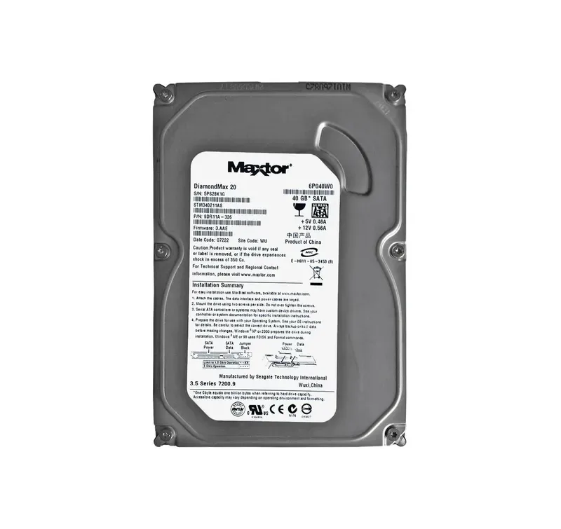 STM340211AS - Seagate DiamondMax 20 40GB SATA 3Gb/s 7200RPM 2MB Cache 3.5-inch Hard Drive