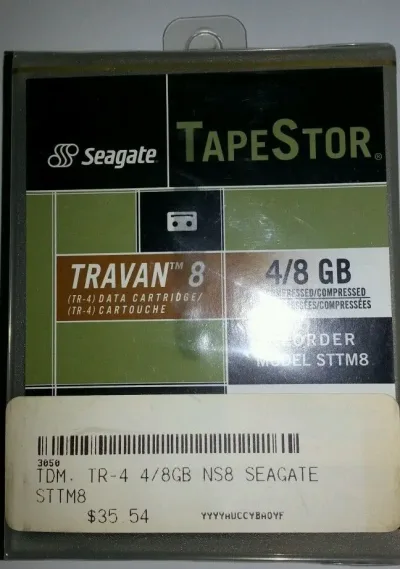 STTM8 - Seagate STTM8 Travan Data Cartridge - Travan - 4GB (Native) / 8GB (Compressed)