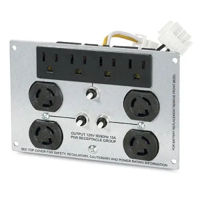SUA027 - APC Backplate Kit 1, 6 x NEMA L5-30R, NEMA 5-15R Female, Female