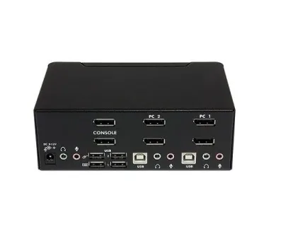 SV231DPDDUA - StarTech 2-Port Dual DisplayPort KVM Switch With Audio and USB 2.0 Hub