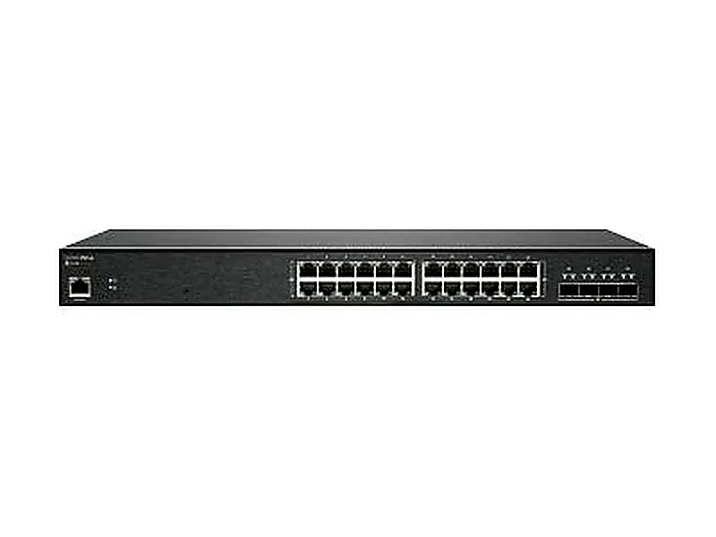 SonicWall SWS14-24 24-Ports 10/100/1000Base-T RJ-45 Gigabit Ethernet 4-Ports 10GBase-X SFP+ Layer 3 Managed 1U Rack-mountable Network Switch. In Stock