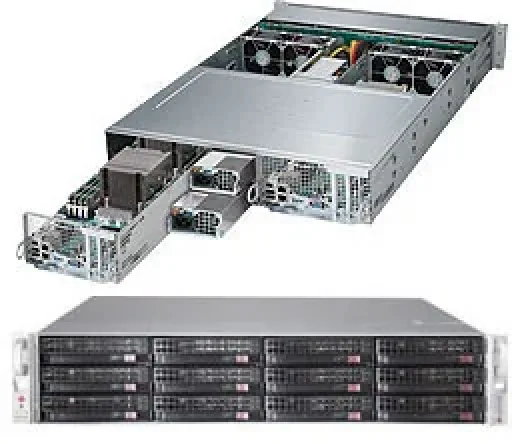 Supermicro SYS-6028TP-HC1R 2U 4-node TwinPro with 3 3.5" SAS/SATA Drives Per Node. In Stock