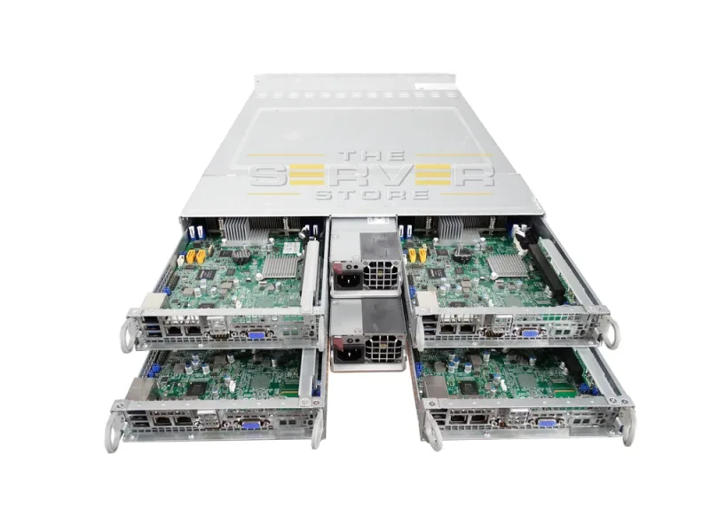 Supermicro SYS-6028TP-HTR 2U 4-node TwinPro with 3 3.5" SATA Drives Per Node. In Stock
