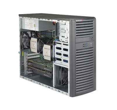 SYS-7038A-I - Supermicro SuperWorkstation Dual LGA2011 900W Mid-Tower Workstation Barebone System (Black)