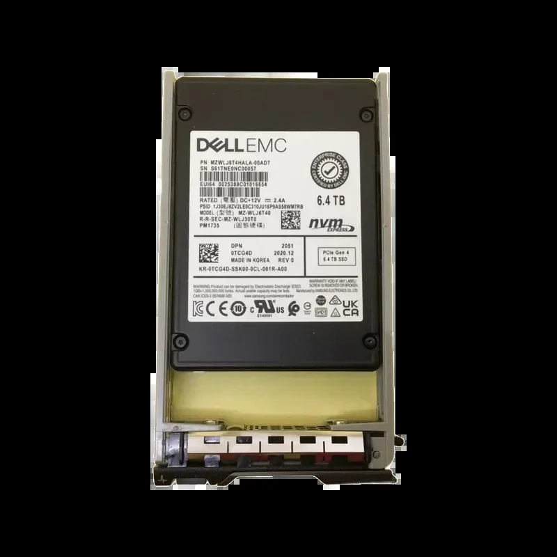 Dell TCG4D Dell Dell 0TCG4D / TCG4D 6.4TB PCI Express NVMe 4.0 Mixed Use SFF 2.5-Inch Solid State Drive