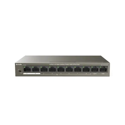 TEF1110P-8-63W - Tenda 10-Port 10/100M Desktop Switch with 8-Port PoE