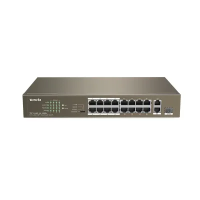 TEF1118P-16-150W - Tenda 16FE+2GE/1SFP Desktop Switch With 16-Port PoE