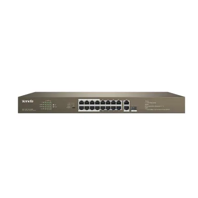 TEF1118P-16-250W - Tenda 16FE+2GE/1SFP Rackmount Switch With 16-Port PoE