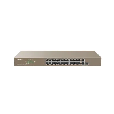 TEF1226P-24-410W - Tenda 24FE+2GE/1SFP Smart Switch With 24-Port PoE