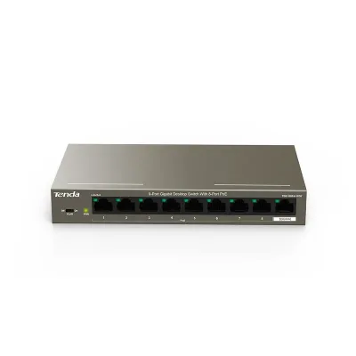 TEG1109P-8-102W - Tenda 9-Port Gigabit Desktop Switch with 8-Port PoE