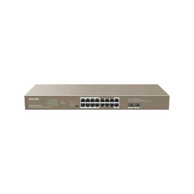 TEG1118P-16-250W - Tenda 16GE+2SFP Ethernet Switch With 16-Port PoE