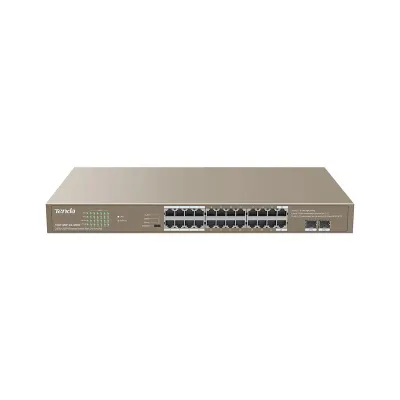 TEG1126P-24-410W - Tenda 24GE+2SFP Ethernet Switch With 24-Port PoE