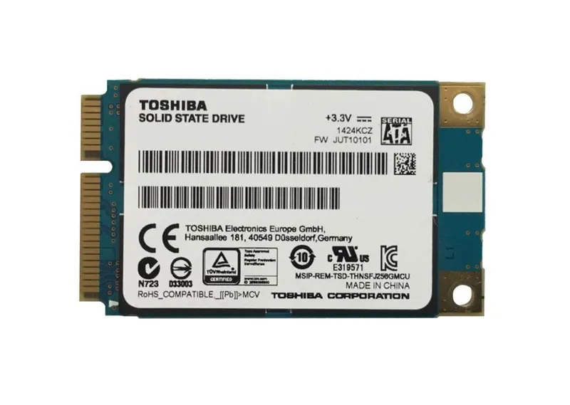 THNSNF064GMCS - Toshiba HG5 Series 64GB Multi-Level Cell (MLC) SATA 6Gb/s mSATA Solid State Drive