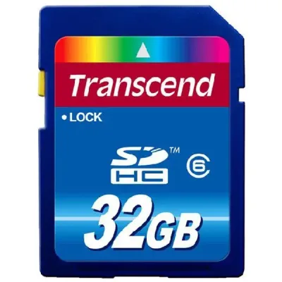 TRN-TS32GSDHC6 - Transcend 32GB Class 6 SDHC Flash Memory Card