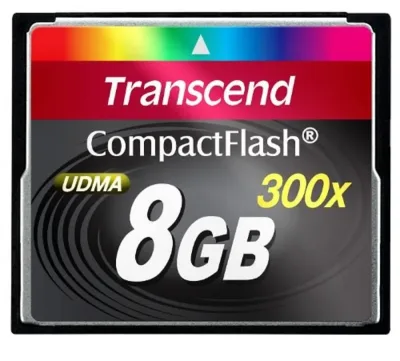 TRN-TS8GCF300 - Transcend 8GB 300x CompactFlash (CF) Memory Card