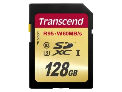 TS128GSDU3 - Transcend 128GB Class 10 SDXC UHS-I Flash Memory Card