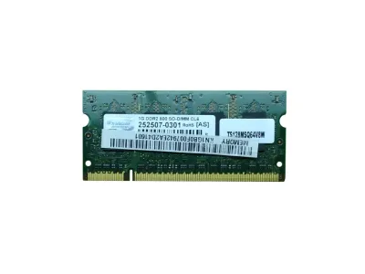 TS128MSQ64V8W - Transcend 1GB DDR2-800MHz PC2-6400 non-ECC Unbuffered CL6 200-Pin SoDimm Dual Rank Memory Module