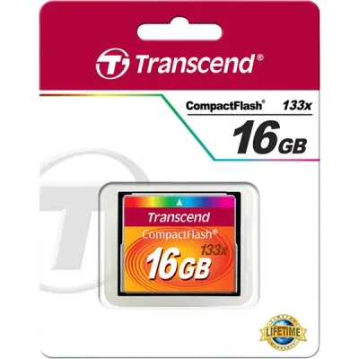 TS16GCF133 - Transcend 16GB 133x CompactFlash (CF) Memory Card