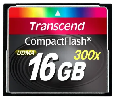 TS16GCF300 - Transcend 16GB 300x CompactFlash (CF) Memory Card
