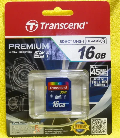 TS16GSDU1 - Transcend 16GB 300x Class 10 SDHC UHS-I Flash Memory Card