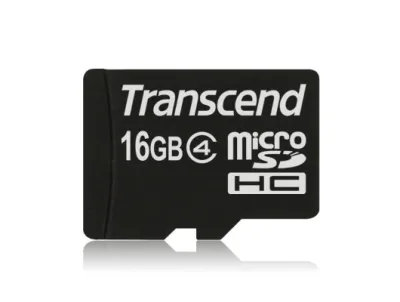TS16GUSDHC4-P3 - Transcend 16GB Class 4 microSDHC Flash Memory Card with P3 Card Reader