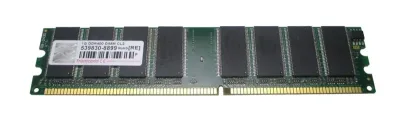 TS1CQ468A - Transcend 1GB DDR-400MHz PC3200 non-ECC Unbuffered CL3 184-Pin DIMM Dual Rank Memory Module