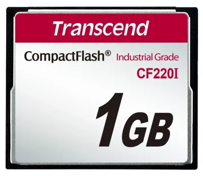 TS1GCF220I - Transcend 1GB CF220I 220X Industrial Grade CompactFlash (CF) Memory Card