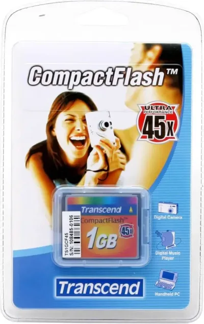 TS1GCF45I - Transcend 1GB 45x Hi-Speed Industrial CompactFlash (CF) Memory Card