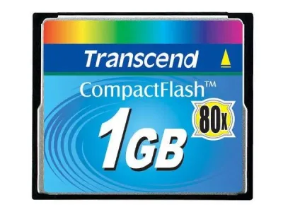 TS1GCF80 - Transcend 1GB 80x Hi-Speed CompactFlash (CF) Memory Card