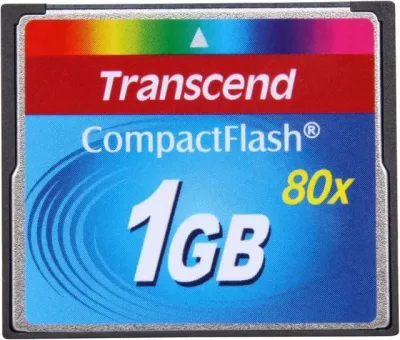 TS1GCF80-NF - Transcend 1GB 80x Compact Flash (CF) Memory Card