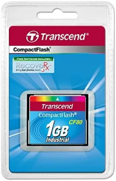 TS1GCF80-P - Transcend 1GB PIO Fix Mode Type-I CompactFlash (CF) Memory Card
