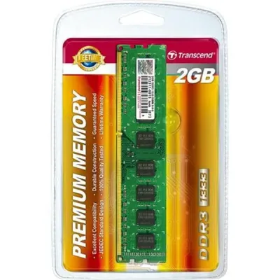 TS256MLK64V3U - Transcend 2GB DDR3-1333MHz PC3-10600 non-ECC Unbuffered CL9 240-Pin DIMM Dual Rank Memory Module