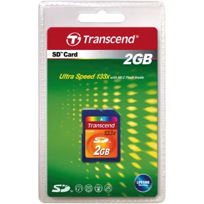 TS2GSD133 - Transcend 2GB 133X Hi-Speed SD Flash Memory Card