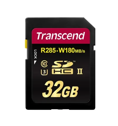 TS32GSD2U3 - Transcend 32GB Class 3 SDHC UHS-II U3 Flash Memory Card
