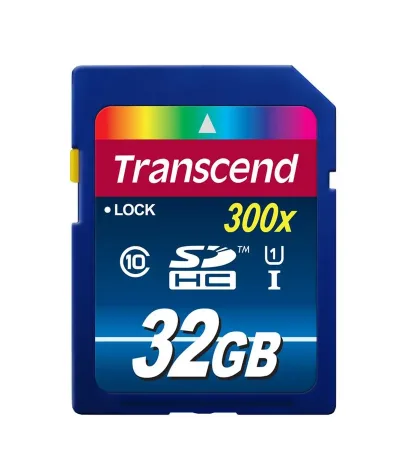 TS32GSDU1 - Transcend 32GB 300x Class 10 SDHC UHS-I Flash Memory Card