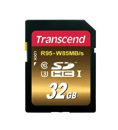 TS32GSDU3X - Transcend 32GB Class 10 SDHC UHS-I Flash Memory Card