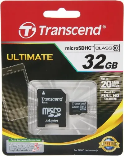 TS32GUSDHC10-B2 - Transcend 32GB Class 10 microSDHC Flash Memory Card