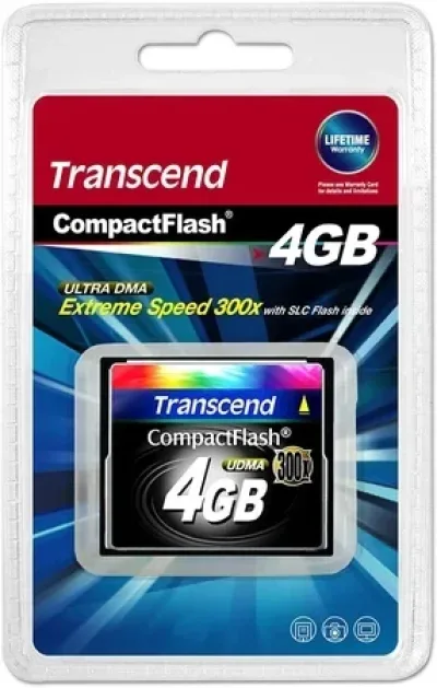 TS4GCF300 - Transcend 4GB 300x CompactFlash (CF) Memory Card