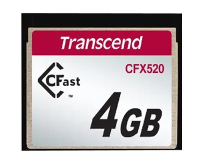 TS4GCFX520 - Transcend 4GB CFast 1.1 SATA 3Gbps SLC Flash Memory Card