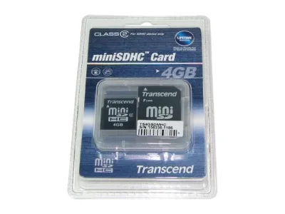 TS4GSDM80 - Transcend 4GB miniSD Flash Memory Card