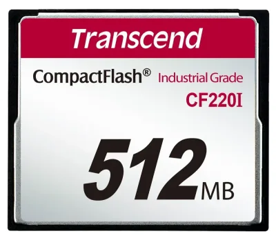 TS512MCF220I - Transcend 512MB Industrial Grade CompactFlash (CF) Memory Card 40 MB/s Read 42 MB/s Write